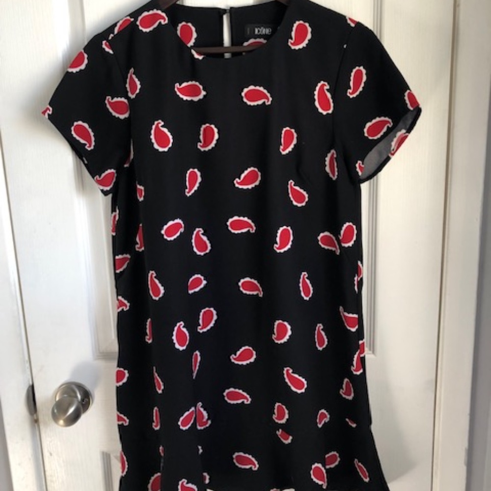 Black and Red Ruffle Dress
